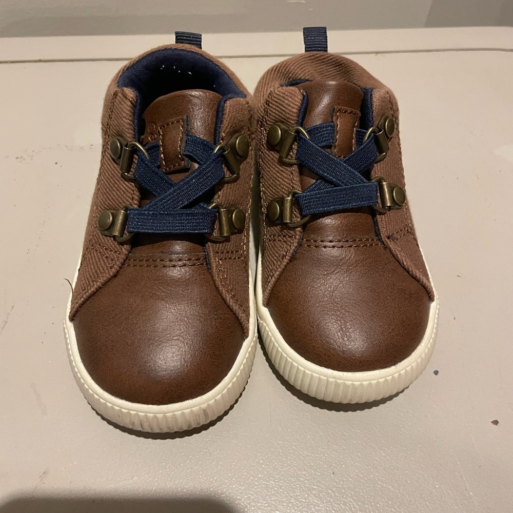 Carter's Brown Sneakers with Navy Laces